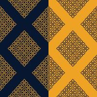 Traditional ethnic motifs ikat geometric fabric pattern cross stitch.Ikat embroidery Ethnic oriental Pixel navy blue background. Abstract,illustration. Texture,decoration,wallpaper. vector