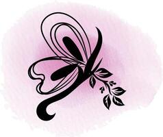 linear flat butterfly outline collection vector