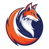 Stylish Abstract Fox Logo Design vector