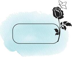 realistic hand drawn flowers with blank banner vector