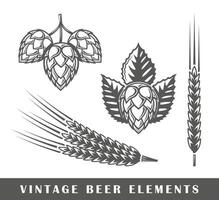 Vintage beer elements vector