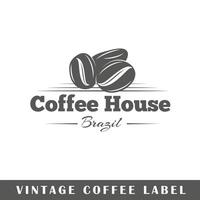 café etiqueta aislado en blanco antecedentes vector