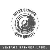 Spinner label isolated on white background vector