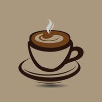 café taza o té taza ilustración arte, adecuado para café tienda logo, café logo, silueta, icono, sitio web, aplicación, impresión diseño, pegatina, etiqueta. editable vector