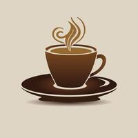 Coffee cup or tea cup illustration art, suitable for coffee shop logo, cafe logo, silhouette, icon, website, app, print design, sticker, label. Editable vector