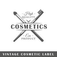 Cosmetic label isolated on white background vector