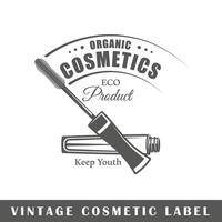 Cosmetic label isolated on white background vector