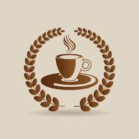 café taza o té taza ilustración arte, adecuado para café tienda logo, café logo, silueta, icono, sitio web, aplicación, impresión diseño, pegatina, etiqueta. editable vector