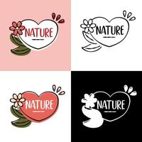 colección de mano dibujado logos y íconos de orgánico alimento, granja Fresco y natural productos, elementos colección para comida mercado, orgánico productos vector