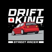 ilustración gráfico de japonés icónico carreras coche Perfecto para ropa de calle camiseta vector
