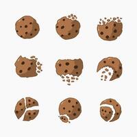 Chocolate cookie hand drawn illustration vector