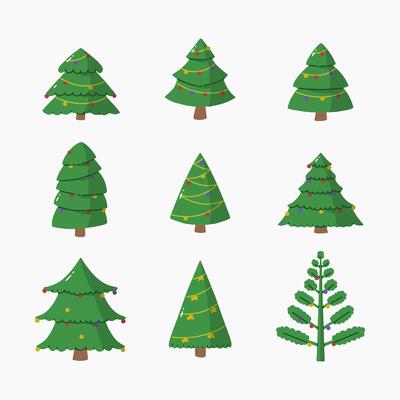 Christmas tree hand drawn illustration