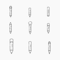 Pencil doodle line illustration vector