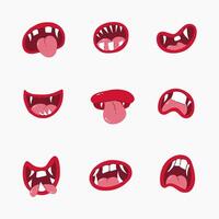 Monster mouth hand drawn illustration vector