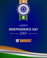 India independencia día. independencia día de India antecedentes. indio contento independencia día vector