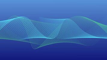 Abstract glowing wave lines on dark blue background. Dynamic wave pattern. Modern flowing wavy lines. Futuristic technology concept. Suit for banner, poster, cover, brochure, flyer, website vector