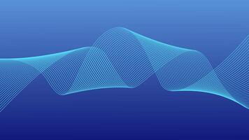 Abstract glowing wave lines on dark blue background. Dynamic wave pattern. Modern flowing wavy lines. Futuristic technology concept. Suit for banner, poster, cover, brochure, flyer, website vector