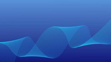 Abstract glowing wave lines on dark blue background. Dynamic wave pattern. Modern flowing wavy lines. Futuristic technology concept. Suit for banner, poster, cover, brochure, flyer, website vector