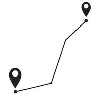 Direction location point icon vector