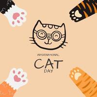 International Cat Day vector