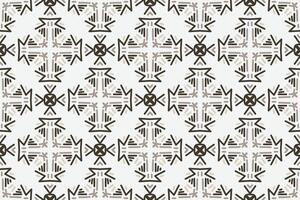 a seamless pattern with a decorative ornament in brown and beige. vector