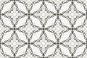 a seamless pattern with a decorative ornament in brown and beige. vector