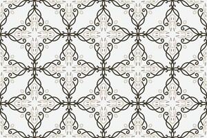 a seamless pattern with a decorative ornament in brown and beige. vector