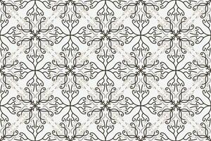 a seamless pattern with a decorative ornament in brown and beige. vector