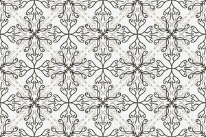 un sin costura modelo con un decorativo ornamento en marrón y beige. vector