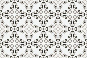 a seamless pattern with a decorative ornament in brown and beige. vector