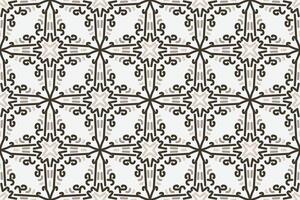 a seamless pattern with a decorative ornament in brown and beige. vector