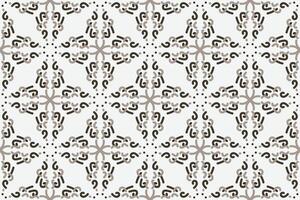 a seamless pattern with a decorative ornament in brown and beige. vector