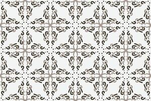 a seamless pattern with a decorative ornament in brown and beige. vector