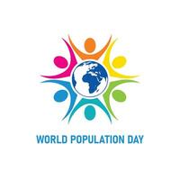 World population day template vector