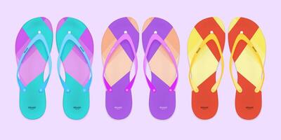 zapatillas ilustración colocar. dibujos animados plano hogar calentar cómodo dormitorio Zapatos para hombre mujer vector