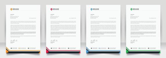 Clean corporate letterhead template design, Modern letterheads design template, Professional company letterheads template for business and project. vector