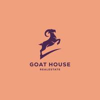 Goat minimalist logo template illustration design isolated - graphic vector