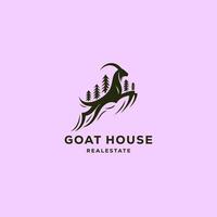 a logo for goat farm logo template illustration element isolated vector