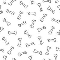 Hand doodle seamless pattern with bones. textile, wrapping, wallpaper. Cute illustration design on white background vector