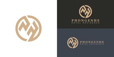 resumen inicial circulo letra pr o rp logo en lujo suave oro color aislado en múltiple antecedentes colores. el logo es adecuado para hotel y residencia empresa logo diseño inspiración plantillas. vector