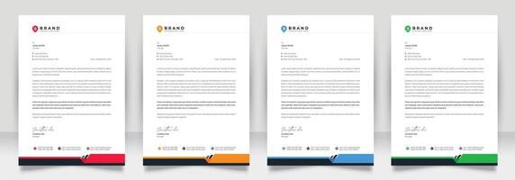 Clean corporate letterhead template design, Modern letterheads design template, Professional company letterheads template for business and project. vector