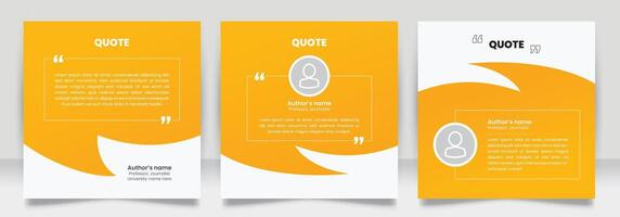Square Motivation Quote Template. 3D bubble testimonial banner, quote, infographic. Social media post template designs for quotes. Good for Inspirational Text, Quotes etc. vector