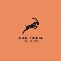 goat farm logo template illustration vector