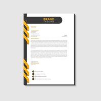 Yellow and Black Letterhead for any commercial purposes vector