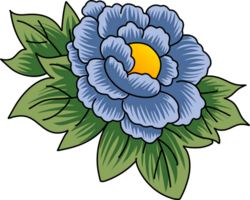 ilustração de flor azul png