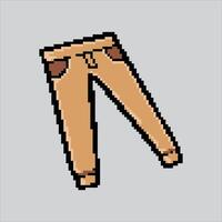 Pixel art illustration Trousers. Pixelated Trousers. Trousers Fashion pixelated for the pixel art game and icon for website and game. old school retro. vector