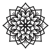 Simple mandala with floral decoration pattern vector