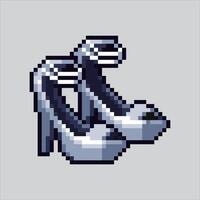 píxel Arte ilustración tacones altos. pixelado tacones alto tacones Moda pixelado para el píxel Arte juego y icono para sitio web y juego. antiguo colegio retro vector