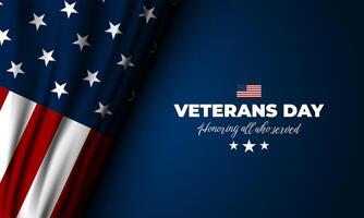 Happy Veterans Day United States of America background illustration vector