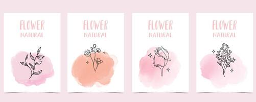 flor antecedentes con lavanda, rosa.ilustración para a4 página diseño vector